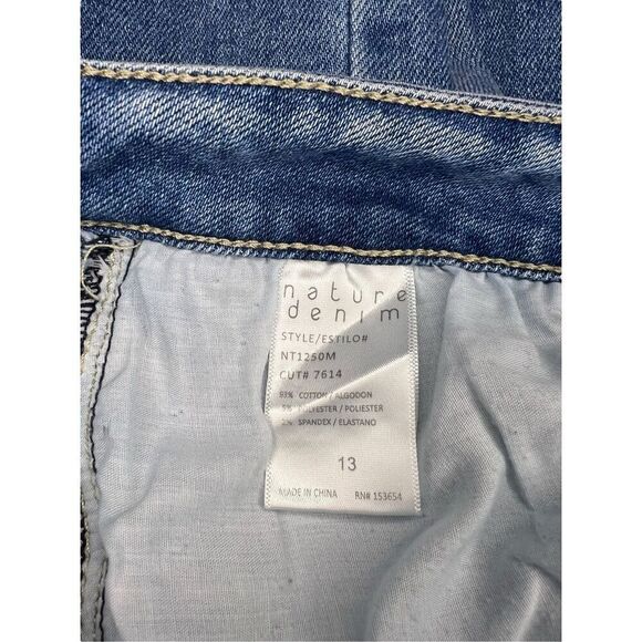 Nature Denim Women’s 13 Flare Jeans High Rise Medium Wash Stretch - Picture 4 of 6